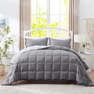 SunStyle Home Queen Comforter Set 3 Piece,Bed in a Bag Queen Bedding Sets