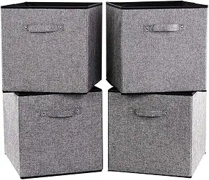 Cube Storage Bins, 13x15x13 inch Stroage Bin,4-Pack Large Storage Boxes with Handle for Organizing Shelf,Nurery,Home,Colset