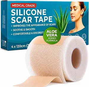 TargetControl Silicone Scar Tape & Scar Sheets for Surgical Scars, 1.2M