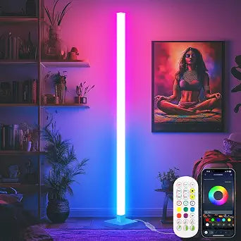 Flupuro DIY ICRGB Corner Floor Lamp with Music Sync