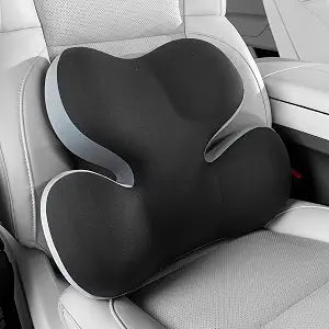 BEBAS Lumbar Support Pillow for Car, Ergonomic Memory Foam Back Cushion for Driving, Lower Back Support for Pain Relief, Lumbar Cushion for Car Seats, Office Chairs, Wheelchairs - Blackgray