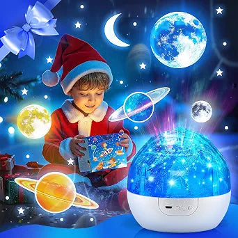 Night Light for Kids Projector, 105 Lighting+5 Films Kids Night Light Projector, Dimmable Baby Night Light Projector, 360 Slient Star Projector Lights for Bedroom, Space Gifts for Boys Room Decor