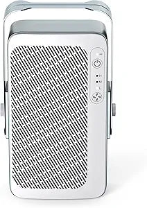 4Lite Personal Laminar Air Purifier: New type of air purifier. Blow laminar, filtrated air stream directly to the face for breathing. Battery built-in, portable.