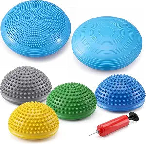 Chalyna 6 Pcs Dog Balance Pods with Hand Pump Including 2 Balanced Pad Disc, 4 Spiky Massage Balls Dog Exercise Equipment Workout Tool for Strength, Core, Stability Rehabilitation