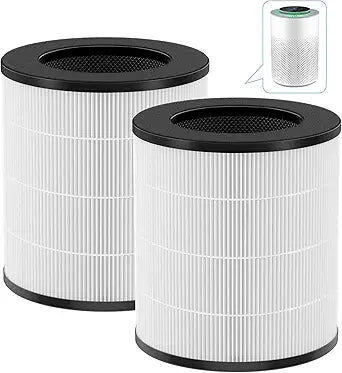 2 Pack A2 Replacement Filter Compatible with AMEIFU GDAP1W and VEWIOR A2 (ClearAir-A2) Air Purifier, 3-in-1 HEPA Filter with High-efficiency Activated Carbon Filter for Pollen Dust Pet Dander Smoke