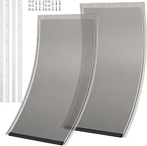 2 Pack Extra Large Dog Door Replacement Flaps with Metal Bracket & Front Plate - Compatible with PetSafe Freedom Doggie Doors PAC 11-11040, Measures 13 1/8x 24 7/8, Flexible, Durable