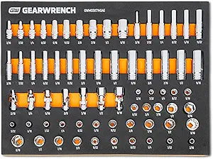 GEARWRENCH 68 Piece 1/4 Drive Master SAE Socket Set in Foam Storage Tray - GWMSSKT14SAE