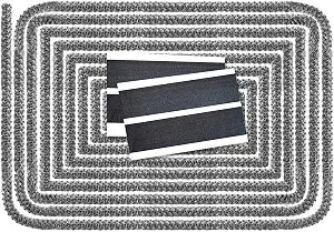 Wood Stove Door Gasket Rope, High Temperature Seal Replacement kit for Fireplace, Oven, Pellet Stove, Central Boiler (1/4" x 98" Rope)