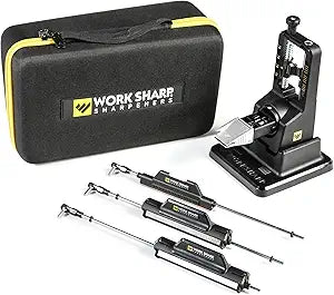 Work Sharp Precision Adjust Elite Knife Sharpener - Fixed Angle Sharpening System for Kitchen & Pocket Knives - Professional Guided Knife Sharpening Tool