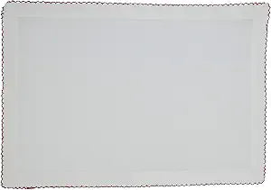 SARO LIFESTYLE Recotting Collection Whip Stitched Placemats (Set of 4), 14"x20", Red