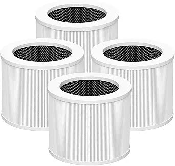 ZQA-4000 Series Filters Replacement for Cobectal & Fancybark ZQA-4000A, for ADTARK ∩╝ VNIUP ZQA-4000C Air Purifier, 4-Stage Filtration True HEPA, Activated Carbon & Pre-Filter, 4 Pack