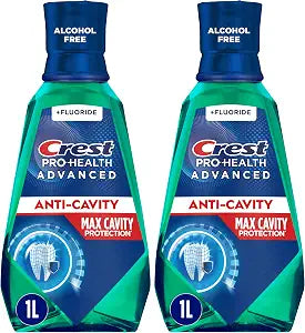 Pro-Health Advanced Maximum Cavity Protection Mouthwash - Alcohol-Free -Mild Mint - 2x1L