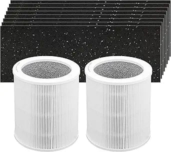 True HEPA Replacement Filter Compatible with Hunter HP450 and HP450UV Series Air Purifier, includes 2 H13 HEPA Filters and 8 Pre-Filters, Compare to Part# H-HF450-VP & H-PF400 (2-Pack)