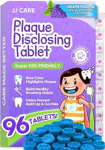 Disclosing Tablets for Teeth | Kids & Adults Plaque | 96Pack Grape Flavor