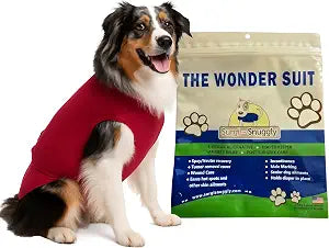 Disposable Dog Diapers Keeper - for Male and Female Dogs - Wrap Around Legs for Superior Fit - Fits (M - RED)