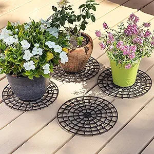 Heavy Plant Riser for Pots Outdoor, Size Adjustable Pot Risers Plant Trivet Pot Elevator Plant Elevator for Pots Indoor, 11.75" in diameter, Tested with 100kg - Protect Deck and Patio Floor, Provide Plants Airflow and Drainage (12pcs)