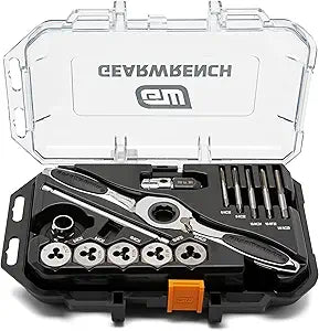 GEARWRENCH 15 Piece SAE Ratcheting Tap & Die Set | 82816