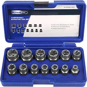 PLATINUMEDGE 13 Pieces Impact Bolt & Nut Remover Set
