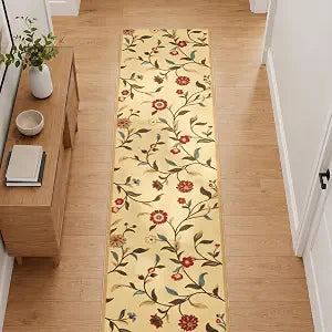 Ottomanson 3x8 Hallway Runner Rug  Kitchen Rugs with Rubber Backing