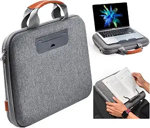 Hard 15.6 Inch Laptop Sleeve 2 in 1 Lap Desk for HP MAC Dell- Gray