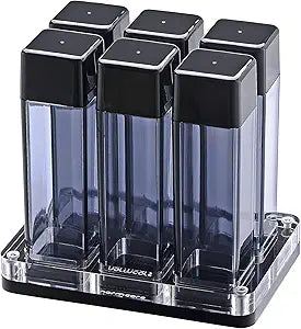Normcore Single Dose Coffee Bean Storage - 6 pcs Coffee Bean Cellars with Stand & Hopper - Espresso Bean Storage Set - One-Way Exhaust Valve - Patent Pending - Capacity 25-28g