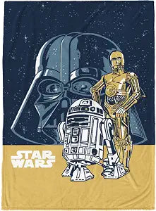 Jay Franco Plush Throw Blanket  Soft & Cozy Fleece Throw for Bedroom & Couch Dcor, Official Licensed Product, Multi - Star Wars, 60x90 - Large Blanket