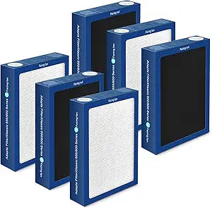[Upgraded] Uaswpart Classic 500/600 Series Dualprotection Filter Compatible with Blueair Classic 500/600 Series Air Purifier Models Classic 580i 680i 501 503 505 510 550E 555EB 601 605, 6 Packs