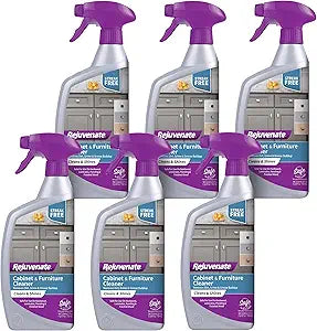 Rejuvenate Cabinet & Furniture Cleaner pH Neutral Streak and Residue Free Cleans Restores Protects, 24 Ounces, 6 Pack