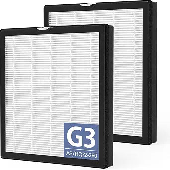 2 Pack G3 Air Purifier Repalcement Filter for AMEIFU G3 Sferf-30 (FXAP2W)