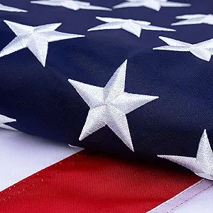 XIFAN Premium American Flag 5x8 Ft for Outside, Heavy Duty Large Nylon US Flag for Outdoor High Wind, All Weather Fade Resistant Waterproof USA Flags with Big Embroidered Stars, Patriotic Display