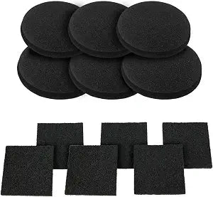 12 Pieces Counter Top Activated Carbon Compost Bin Filters - Extra Thick Indoor Pail Replacement Charcoal Caddy Filters Refill, 0.4" Thickness