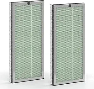 Medify MA-40 Genuine Replacement Filter for Allergens, Smoke, Wildfires, Dust, Odors, Pollen, Pet Dander | 3 in 1 with Pre-filter, True HEPA H14 and Activated Carbon for 99.99% Removal | 2-Pack