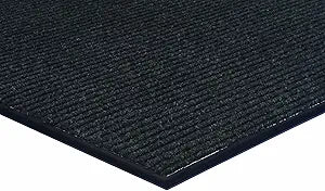 Herco 4' x 6' Indoor Outdoor Ribbed Carpet Entrance Mat - Black