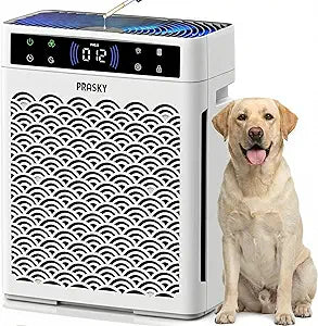 Air Purifiers for Home Large Room up to 3000sq.ft, PRASKY HEPA Air Purifier & with Activated Carbon for Office, Bedroom, Dorm Room, Kitchen