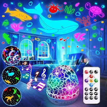 Ocean Baby Night Light Projector Sensory Toys for 1,2,3,4,5 year old Boys