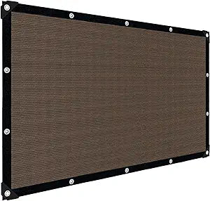 Sun Shade Cloth with Grommets,90% UV Protection Shade Fabric,Pergola Shade Cover Canopy Fence Privacy Screen Balcony,Brown Sunshades for Patio Pergola Garden Backyard Outdoor,Mocha-8x12FT