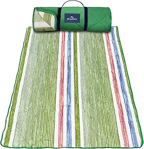 Tommy Bahama Outdoor Waterproof Picnic Blanket - Lightweight Portable Design with Carry Strap - Perfect for The Beach, Park, Camping, Concerts and More, 50" x 70"