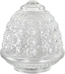 Aspen Creative 23602, Clear Pineapple Glass Shade For Lighting fixture/Pendant/Wall Sconce, 5-1/2"Dia x 5-3/4"H/Fitter 3-1/4" Fitter Opening