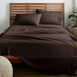 American Home Collection King Sheet Set - Ultra-Soft Microfiber 15-Inch Deep Pocket - Wrinkle Free and Fade Resistant (Brown)