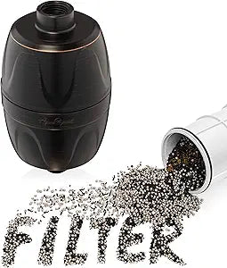 Aqua Elegante Shower Water Filter - Chlorine Showerhead Filters Using Only Proven Ingredients, Universal Home Purifier And Filtered Softener System Best for Skin and Hair - Oil-Rubbed Bronze