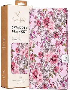 Copper Pearl Swaddle Blankets for Newborns | Soft Stretchy Receiving Blankets for Boys and Girls | Large 46 x 46 Inch Baby Blankets | Lightweight and Breathable Swaddles | Deborah
