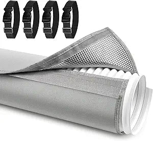 2PCS Portable Air Conditioner Hose Cover Wrap,Insulated AC Hose Duct Vent Cover Sleeve,3 Layer Insulation Exhaust Hose Wrap with Adjustable Strap for Portable AC Fits 5"-5.9" Dia Exhaust Hose Tube