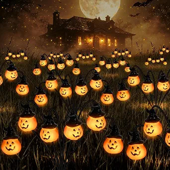 4 Pack Pumpkin Solar Halloween Lights Outdoor,Halloween Decorations