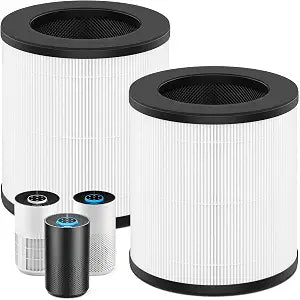 2-Pack ZQA-4000C Replacement Filter Compatible with VNIUP/ADTARK/Hopmirth ZQA-4000C and Fancybark ZQA-4000A,Cobectal/Oterbear ZQA-4000B Air Purifiers, 3-in-1 Filtration Filters