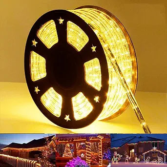 50ft 360 LED Rope Lights Outdoor, Connectable and Flexible Tube Lights with 8 Modes, Waterproof Indoor Outdoor LED Rope Lighting for Deck, Garden, Pool, Patio, Indoor Outdoor Decorations (Warm White)