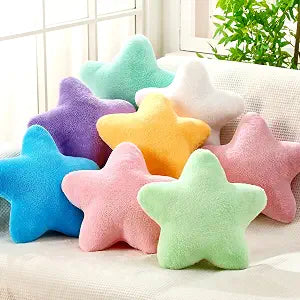 Beeveer 8 Pack Star Shaped Throw Pillow Back to School Gifts Decorations Mix Star Plush for Bed Sofa Cute Throw Pillow Plush for Floor Room Sleepover Bedroom Living Room(Cute)