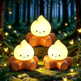 WANIDEA Campfire Night Light for Camping, Rechargeable Night Light (3Pack)