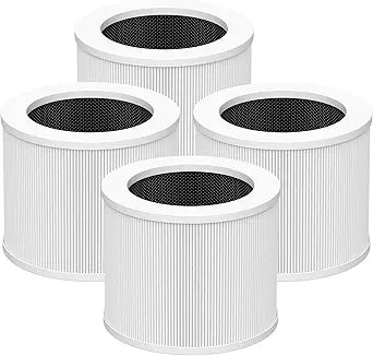 ZQA-2000A ZQA-2000B Replacement Filter Compatible with Cobectal ZQA-2000B and Oterbear ZQA-2000C Air Purifi-er, 3-in-1 H13 True HEPA Filter System and High-Efficiency Activated Carbon Filter, 4 Pack