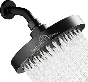 Luxury Rainfall Shower Head - High-Pressure showerhead Jets, rain shower head Ant-Clog Silicone Nozzles (1.8 GPM, Oil-Rubbed Bronze)