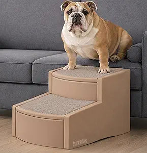 Pet Gear Easy Step II Extra Wide Pet Stairs, Sand Dune | 2 Step, For Cats/Dogs up to 200 pounds, Removable/Washable Carpet, Easy Assembly, No Tools Required